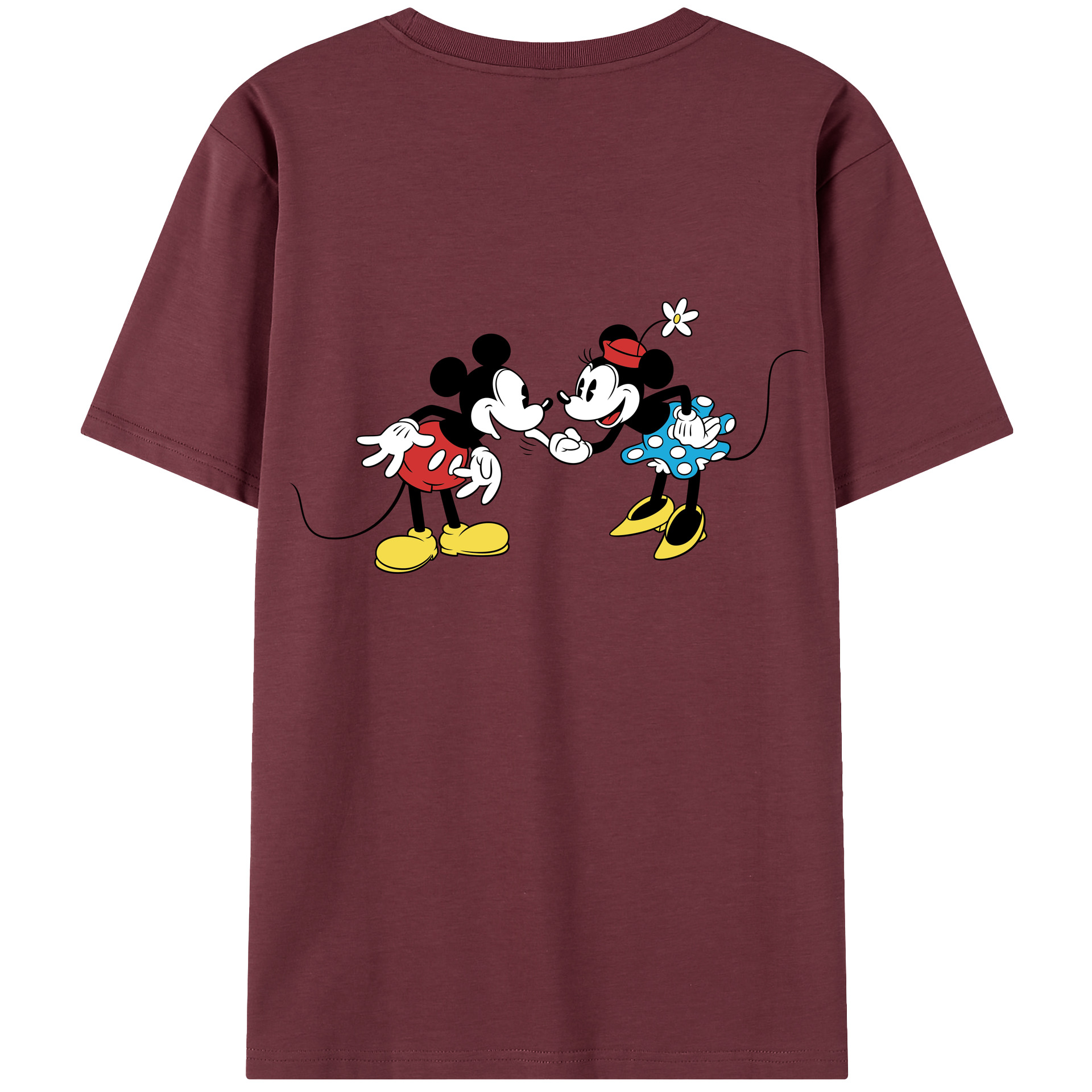 （画像用） ミッキーマウス Mickey Mouse 綿100％半袖Tシャツ（背面プリント）